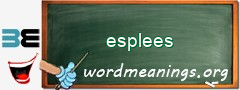 WordMeaning blackboard for esplees